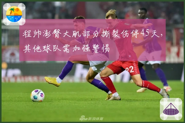 程帅澎臀大肌部分撕裂伤停45天，其他球队需加强警惕